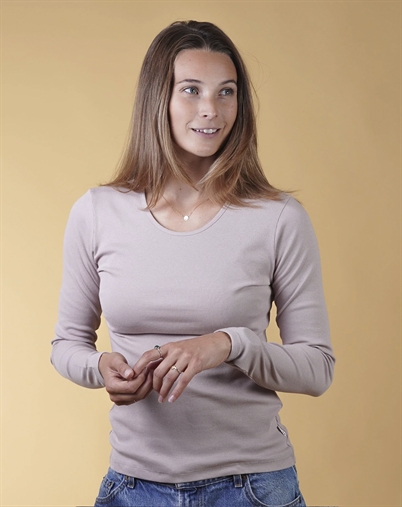 Elsk - Rib Langarmshirt - Ash Rose